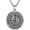 Celtic Silver, variant on Knights Templar Put On The Whole of God Ephesians 6:13-17 Red Cross Design Stainless Steel Necklace for Men