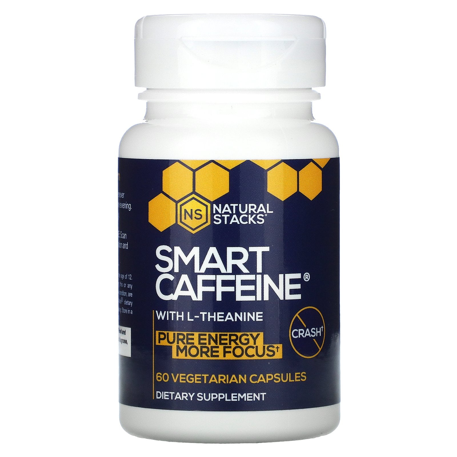 Natural Stacks Smart Caffeine With LTheanine, 60 Vegetarian Capsules
