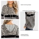 thumbnail image 5 of Sudadera con capucha y estampado de leopardo con bolsillos y manga larga con detalle de puntada teñida para mujer, ideal para el hogar, viajes y la oficina, color gris, talla L, 5 of 6