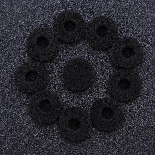 10 Uds. De almohadillas de esponja para auriculares, reemplazo de funda para Audífonos MP3 MP4 (negro)