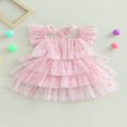 thumbnail image 2 of Robe pour Filles Enfants en Bas Âge à Pois Manches Volantes Robe Princesse Décontractée, 2 of 9