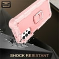 thumbnail image 4 of SaniMore for Samsung Galaxy A72 5G Case with Hidden Bracket Rugged Heavy Duty Protective [Hard PC Back + Silicone Bumper] Shokcproof Anti-drop Tri-layer Hybird Shell for Galaxy A72 5G, Rose Gold, 4 of 7