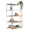 thumbnail image 2 of vidaXL 5-Layer Shelves 4 pcs Silver Steel&Engineered Wood, 2 of 5