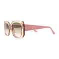 thumbnail image 3 of Girls Kids Size Chic Mod Elegant Rectangle Embossed Arm Sunglasses Beige Pink - Brown Pink, 3 of 4