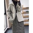 thumbnail image 4 of Chaquetas para mujer, abrigos acolchados con rombos lisos, cárdigans de manga larga con capucha de gran tamaño, abrigos casuales vintage, blusas holgadas para mujer, 4 of 5