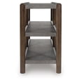 thumbnail image 4 of Signature Design by Ashley Kallenny Sofa Table - Dark Burnished Brown Oak with Faux Cement Industrial Finish, 4 of 6