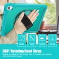 thumbnail image 4 of ELEHOLD Hybrid Rugged Case for iPad 11th(A16) Generation 2025, Heavy Duty Shockproof Case with 360° Rotatable Handstrap Foldable Kickstand Crossbody Shoulder Strap for iPad 11th Gen, Blue, 4 of 6