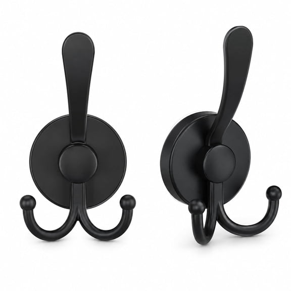 2 Pcs Suction Cup Hooks with Three Prongs Heavy Duty Suction Shower Hooks for Bathroom Wall Kitchen Glass Mirror Tile to Hang Towels Robes Loofah