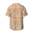 thumbnail image 2 of Xecao offers the Cute Bee for Men's Casual Short-sleeved Shirt, a button-up collared shirt with a pocket, perfect for beach vacations and yacht travel in the Medium size., 2 of 7