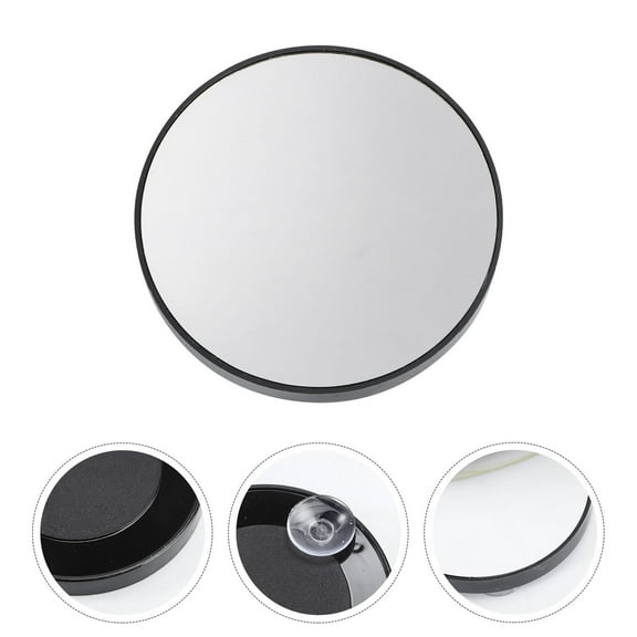 Masteelf  3 .5inch Suction Cup Mirror Magnifying 15x Vanity Travel Black
