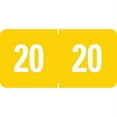 thumbnail image 3 of Smead 67920 0.5 x 1 Yearly End Tab 20 File Folder Labels - Yellow (250/Pack), 3 of 3