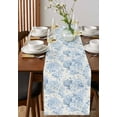 thumbnail image 2 of Table Runners 60 Inches Long Dress Scarves, Blue Floral Farmhouse Kitchen/Dining Table Runner, Small Coffee Tablerunners, Garden Petals Flower Botanical Tree Branch 13x60 Inch, 2 of 7