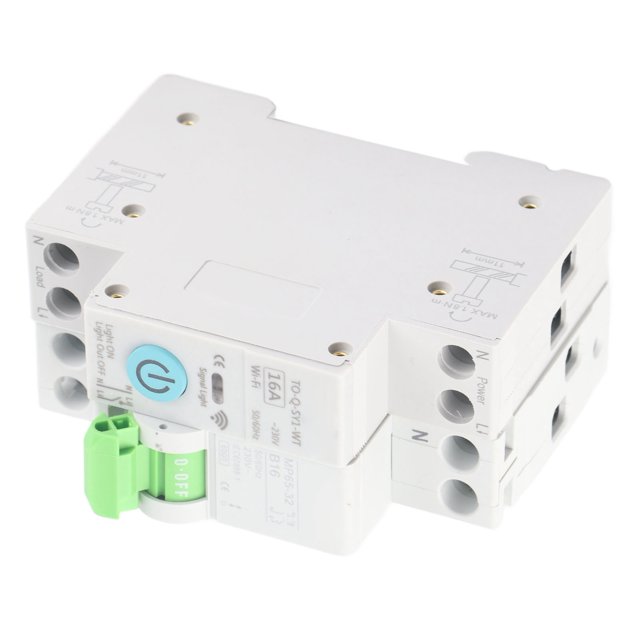 Disyuntor WiFi, 1P N 16A AC230V Montaje En Riel DIN Interruptor De Aire De Recierre Automático 3 Modos De Temporización Control Remoto Disyuntor Doméstico