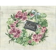 thumbnail image 2 of Norkus, Julie 14x12 White Modern Wood Framed Museum Art Print Titled - Hydrangea Wreath Green And Pink, 2 of 4