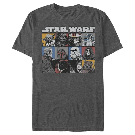 Men's Star Wars: A New Hope Character Grid Retro  Graphic T-Shirt