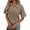 Coffee, variant on Tops for Womens Collared Solid Color Knit Pullover Loose Lapel V Neck Polo Tops Loose Short Sleeved T Shirt