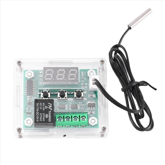 Rollbacks & More W1209 DC 12V Thermostat Temperature Control Switch Thermometer Controller with Digital LED Display Case