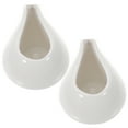 thumbnail image 2 of Miangastore 2Pcs Ceramic Gravy Boats 240ml Western Style Sauce Storage Plates (White), 2 of 8