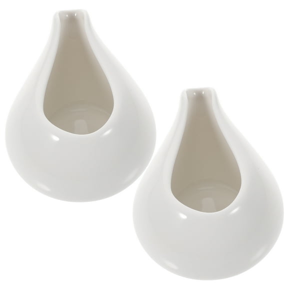 BRIGHTFUFU Porcelain Gravy Boat Set for Hotel Use, 2 Pieces, 3.9 Inches Each