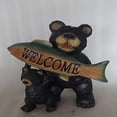 thumbnail image 1 of Affiche de Bienvenue Hi-Line Gift 75619-D Ours Tenant un Poisson, 1 of 1