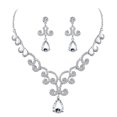 thumbnail image 1 of Boda Nupcial Rhinestone Cristal Collar Cuelga Conjunto de Joyas Sunnimix conjuntos de joyería de la boda, 1 of 8