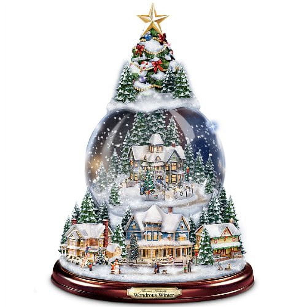 トーマスキンケード氏監修　ワンダーランドエクスプレスクリスマスツリー Amazon.com: Thomas Kinkade Animated Tabletop Christmas Tree
