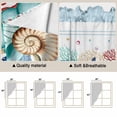 thumbnail image 5 of Swag Valance Curtains for Windows, Sky Blue Ocean Starfish Light Filtering Kitchen Curtains with Rod Pocket, Summer Coastal Coral Conch Window Treatment Valances for Living Room, 36x45 - 2 PCS, 5 of 9