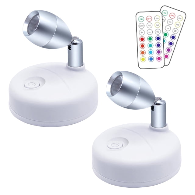 Yeacher 13 Couleurs Changeant RGB LEDs sous Lampe d'Armoire 2 PCS avec 2 * Contrôleur