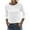 White, variant on 3/4 Sleeve Women Round NeckSolid Casual Basic Tops  T Shirt
