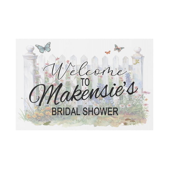 Makensie's shower Plastic Yard Sign