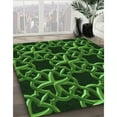 thumbnail image 3 of Ahgly Company Machine Washable Indoor Round Transitional Dark Lime Green Area Rugs, 7' Round, 3 of 7
