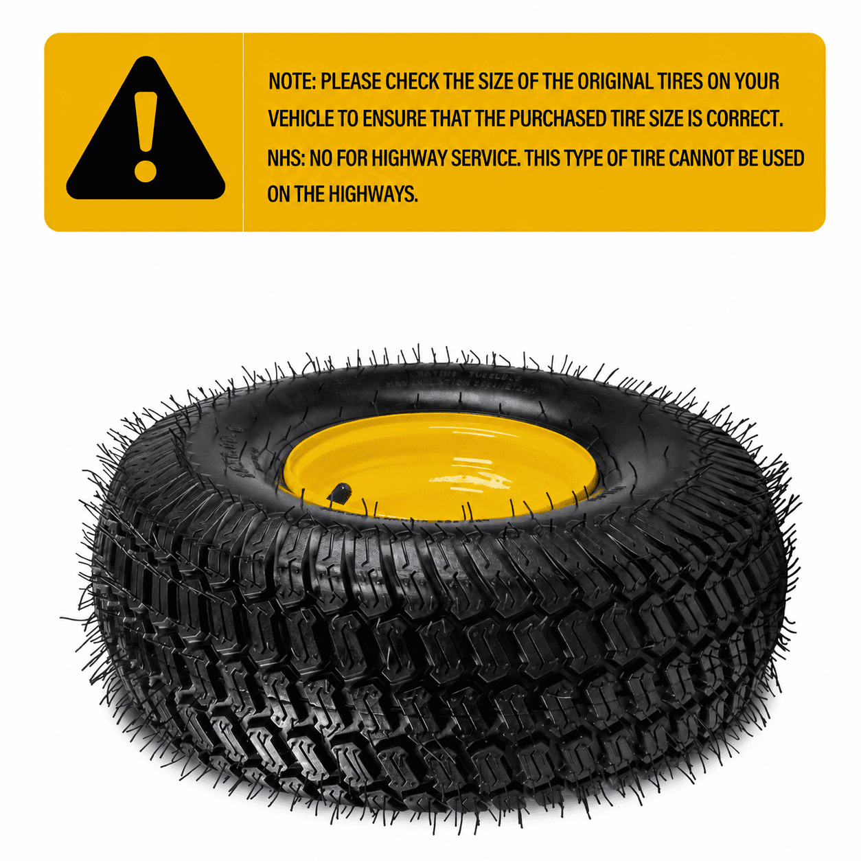 Ktaon 15x6.00-6 Tire and Wheel Assembly, Replacement Riding Lawn Mower Front Tires Compatible with 100 and 300 Series John Deere Riding Mowers, 2 pack