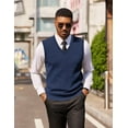 thumbnail image 3 of COOFANDY Men's Sleeveless Sweater Vest Lightweight V-Neck Solid Cotton Vest Pullover, 3 of 5