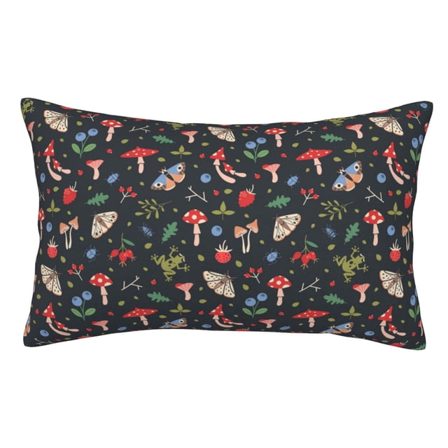 Balery Forest Flora and Insects Funda de Cojín Estampada, Regalos para Mujeres, Regalos de Amor para Ella, Regalos para Novia o Esposa, Funda de Almohada-14"x20"