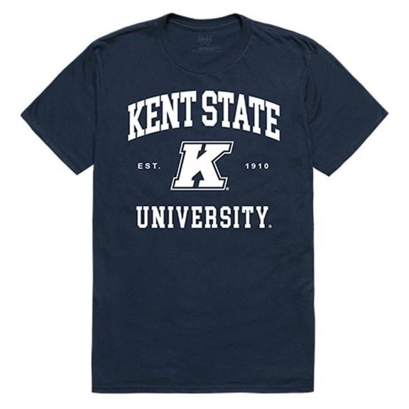 W Republic Apparel 526-128-NVY-01 Kent State University Seal Tee Shirt for Men - Navy, Small