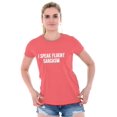 thumbnail image 4 of I Speak Fluent Sarcasm Humor Womens Fitted Plus Size Graphic Tee Brisco Brands 3X, 4 of 4