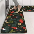 thumbnail image 2 of Kitchen Rugs Sets Of 2,Red Mushroom Gnome Dark Green Pattern Anti Fatigue Kitchen Mat Rugs Non Slip Washable,Decorative Kitchen Floor Mats for Kitchen,Sink,Laundry,17"x47"+17"x47", 2 of 5