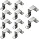 thumbnail image 1 of 10 pcs 50*50mm Square oblong tube clamp, Stainless steel square tube clamp, U-shaped tube clamp, Horse tube Saddle clamp-2025, 1 of 4