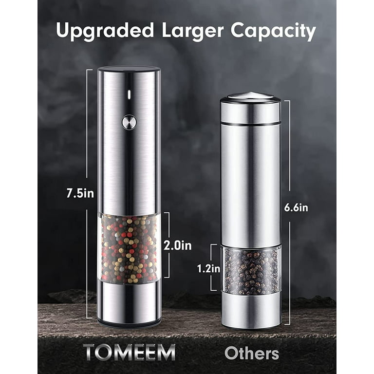 Electrical Battery Operated Pepper Mill Stainless Steel Electric Salt And Pepper  Grinder Set - Buy Electrical Battery Operated Pepper Mill Stainless Steel  Electric Salt And Pepper Grinder Set Product on