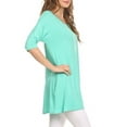 thumbnail image 3 of Women's Casual Short Sleeve Tunic Top With Pockets, 3 of 7