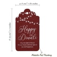 thumbnail image 5 of Inkdotpot Silver Foil Paper Hang Tags Happy Diwali Favor Tags 50 Pack, 5 of 6
