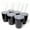 Black, variant on Rolling Sands 16oz Reusable Plastic Cups with Lids, 6 Pack, USA Made; BPA Free Clear Tumblers, Includes 6 Reusable Straws; Dishwasher Safe