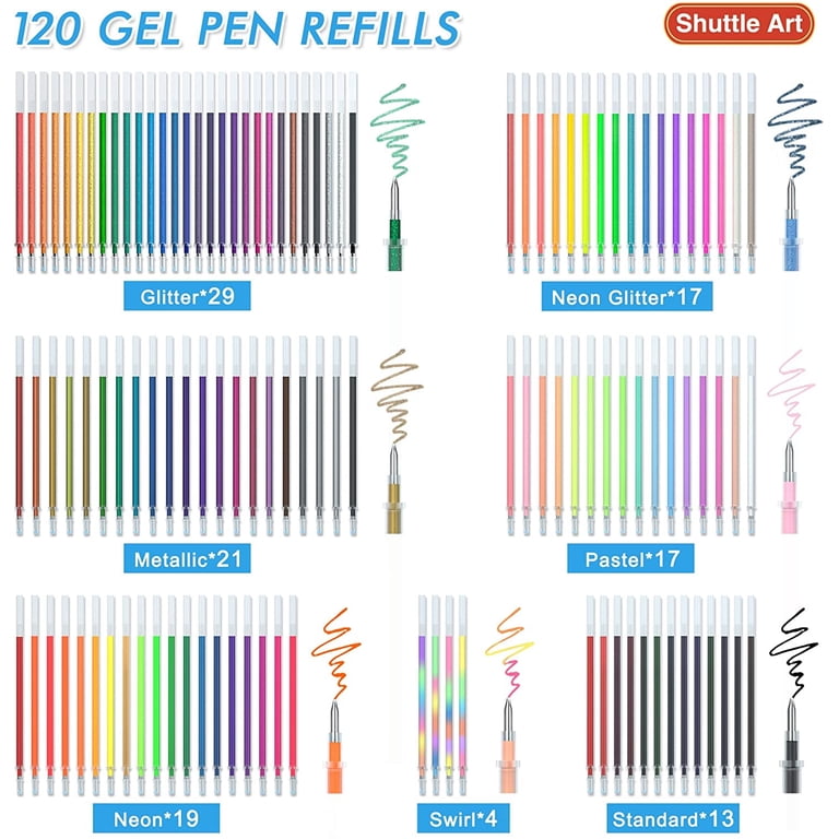 Shuttle Art Gel Pen Refills, 120-Color Set photo 2