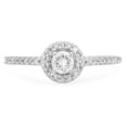 thumbnail image 2 of Dazzlingrock Collection 0.50 Carat (ctw) 10k Round Cut Diamond Ladies Engagement Bridal Halo Ring 1/2 CT, White Gold, Size 8.5, 2 of 4