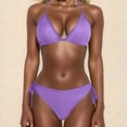 thumbnail image 5 of Gibobby Trajes de Baño para Mujer Traje de baño de dos tallas para mujer Push Beachwear Bikini Plus Piece Sets Trajes de baño Tankinis Set(Morado,CH), 5 of 5