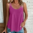 thumbnail image 2 of Ersazi Womens Tank Tops Women Round Neck Fashion Sleeveless Comfortable Sling Vest Hot Pink M, 2 of 6