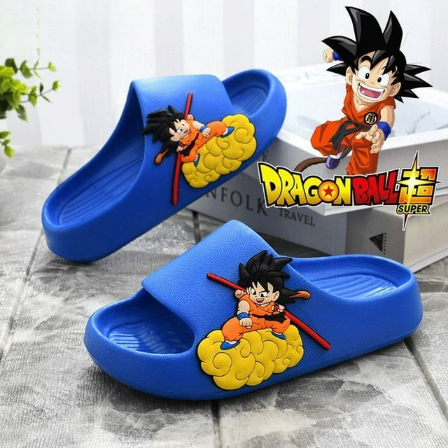 Dragon Ball Goku Children‘s New Cool Creative Personalized Anime Cartoon Pattern Indoor Anti-Slip Lightweight Soft Soled Sandals LS