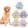 thumbnail image 2 of Adjustable Pet Sanitary Pant - Soft Touching - Elastic Waistband - Flower Pattern Diapers - Washable Physiological Pants, 2 of 8
