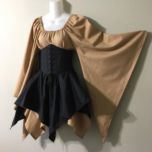 Disfraz de Halloween, vestido renacentista, medieval, retro, gótico, traje de escenario