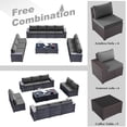 thumbnail image 3 of Gotland 12 Pieces Outdoor Patio Furniture Set PE Rattan Wicker Conversation Set w/10 Seats and 2 Coffee Tables, 3 of 7